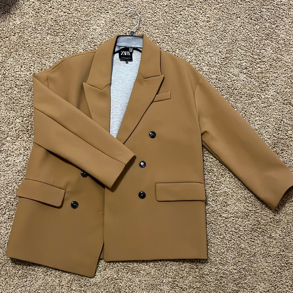 Zara Tan Oversized Blazer